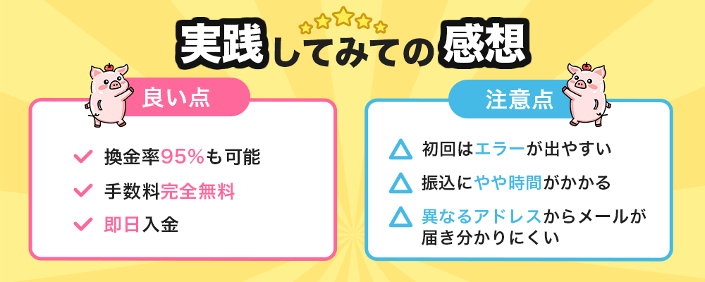 実践してみての感想 良い点・注意点